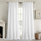 MIULEE White Linen Curtains 92 Inch Long 2 Panels by MIULEE