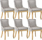 Upholstered Dining Chairs Set of 6, Modern Fabric Side Chairs by MZDOO