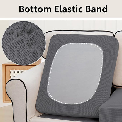 Easy-Going Stretch 3 Pieces Oversized Couch Cushion Cover - Image 4