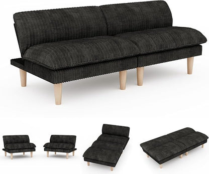 Ribilake 69" Futon Sofa Bed, 4 in 1 Multi-Function Couch Sleeper - Image 4