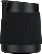 Normcore Handleless Milk Frothing Jug, Milk Pitcher 15.2 oz, Milk Frother Steamer Cup Stainless Steel Espresso Cup, Sharp Spout, Black, 450 ml