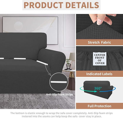 Easy-Going 100% Waterproof Couch Cover, 3 Cushion Oversized Sofa Cover | - Image 4