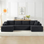 Modular Sectional Sleeper Sofa, 134 Inch Boneless Cloud Couch by HANXIN