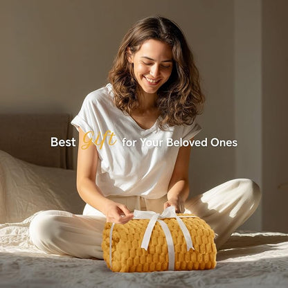 BEDELITE Mustard Yellow Throw Blanket - Image 5