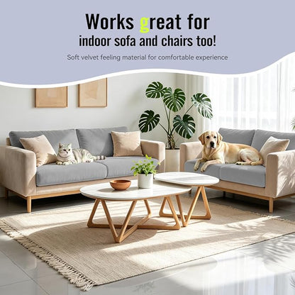 8Pcs Outdoor Cushion Covers, Stretch Patio Furniture Couch Chair Slipcovers | - Image 8