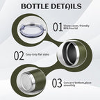 StarSpeed 20oz Tumbler Bulk with Lid, Stainless Steel Insulated Tumblers Double Wall Vacuum Insulated Travel Mug, Powder Coated Coffee Cups for Hot and Cold Drinks(Navy Green,1)