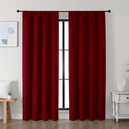 Simplebrand Ava Red Blackout Curtains by Simplebrand