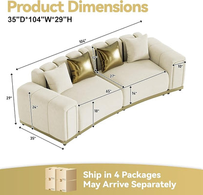 Oversized Velvet Chesterfield Couch - Image 2