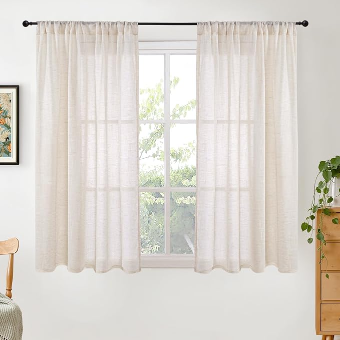BGment 54 Inch Length Oatmeal Curtains by BGment
