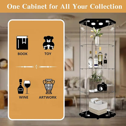 Beauty4U Glass Display Corner Cabinet - Image 6