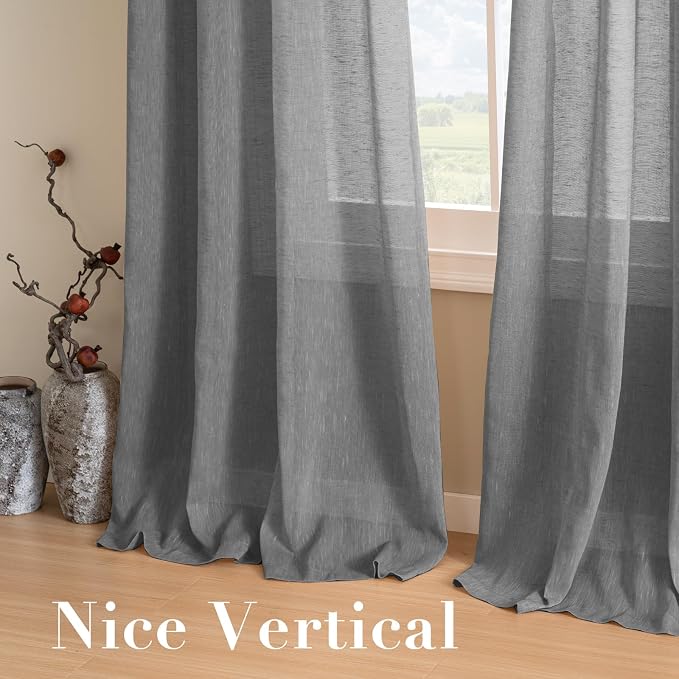 H.VERSAILTEX Natural Linen Blended Window Curtain Panels - Image 7