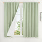 Natural 100% Blackout Linen Curtains 54 Inches by LAMIT