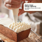 24 Inch Extra Large Piping Bags Disposable 100 Pack Clear Thickened Pastry Bags Icing Bags Frosting Piping Bags Cake Decorating Bags for Dessert, Pastry, Cookies, Cupcake Decorating