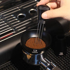 MEION 54mm Espresso Dosing Funnel and Puck Screen Set for 54mm Breville Portafilters, Magnetic Coffee Funnel, Reusable 53.3mm Espresso Puck Screen, Espresso Tools Espresso Accessories (54mm, Black)