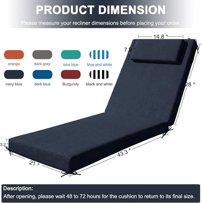 Outdoor Lounge Chair mat, 72 inches x 21 inches, Waterproof Chaise Lounge - Image 2