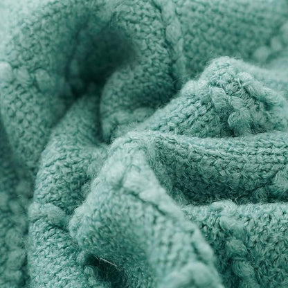 BOURINA Throw Blanket Textured Solid Soft Sofa Throw Couch Cover Knitted - Image 5