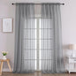 Charcoal Grey Sheer Curtains 120 Inches Long 2 Panels Set, 59 Inch Extra Wide by OVZME