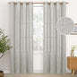 YoungsTex Light Grey Linen Curtains 80 Inches Long 2 Panels Set, Light by YoungsTex