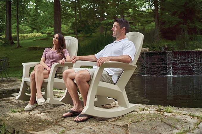 Semco Plastics Rockaway Heavy Duty All Weather Outdoor Rocking Chair - Image 7