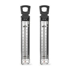 Polder Candy/Jelly/Deep Fry Thermometer, Stainless Steel, with Adjustable Sliding Pot Clip Attachment and Quick Reference Temperature Guide