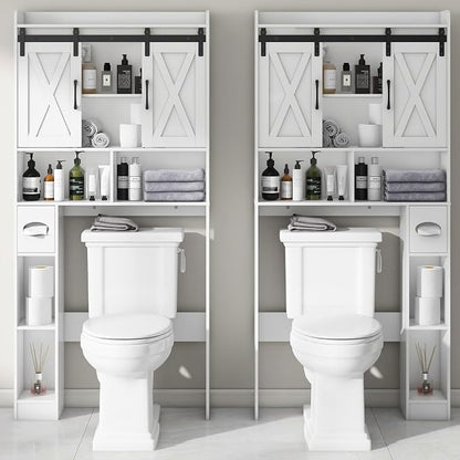 Vabches Over The Toilet Storage Cabinet, Farmhouse Storage Cabinet Over Toilet - Image 3