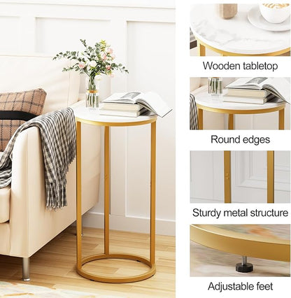 C Shaped End Table, Couch Side Tables - Image 4