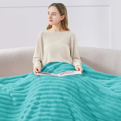 BEDELITE Ribbed Twin Blanket for Couch & Bed, Warm Yet Lightweight, Ribbed - Image 3