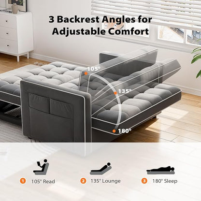 Pipishell 3 in 1 Convertible Sleeper Sofa Bed, Pull Out Couch - Image 6
