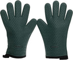 Kitchen perfection XL Silicone Smoker Oven Gloves-Extreme Heat Resistant BBQ Gloves-Handle Hot Food Right on Your Grill Fryer&Pit|Waterproof Grilling Cooking Baking Mitts|Superior Value Set+3 Bonuses