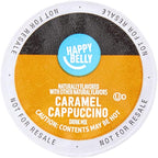 Amazon Brand - Happy Belly Cappuccino Coffee Pods Compatible with K-Cup Brewers, Caramel Flavored, 24 Count (Pack of 2)