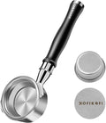58mm Bottomless Portafilter For Gaggia, 2 Ears Flat Naked Portafilter Fits Gaggia Espresso Coffee Machines with Anodized Aluminum Handle, Stainless Steel Head,18g Filter Basket, Puck Screen Included