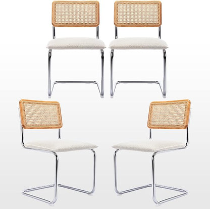 Zesthouse Natural Rattan Dining Chairs Set of 4, Modern Kitchen Chairs by Zesthouse