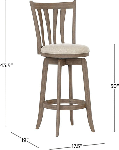 Hillsdale 29.5" Savana Wood Swival Bar Height Stool - Image 2