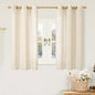 48 Inch Length Beige Sheer Linen Curtains by LAMIT