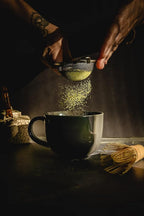 Ancient Roots Turmeric Matcha Mix - With Cinnamon, Ginger, and Black Pepper - All-Natural, Low-Calorie, Powdered Tea Mix, Sugar-Free 3.5 oz. Turmeric (33 servings)