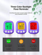 HUHETA Infrared Thermometer for Adults, Non Contact Forehead Thermometer with Fever Alarm, Accurate Reading and Memory Function, Body Temperature & Surface of Objects Use (Purple)