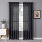 Tollpiz Sheer Curtains Bedroom Linen Textured Curtain Sheers Light Filtering by Tollpiz