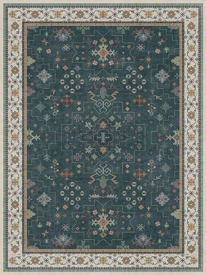 Dark Green Oushak 3x4 Large Entryway Rug - Image 3