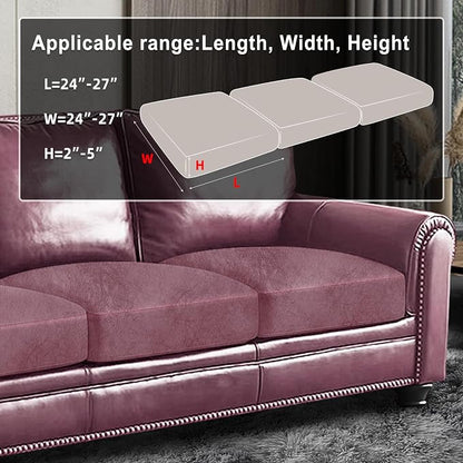 ANARACHON Leather Look Couch Cushion Covers Sofa Seat Slipcovers Sets Couches - Image 3