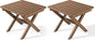 SERWALL Folding Outdoor Side Table Set of 2, Portable Adirondack Side Table by SERWALL