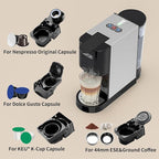 KOTLIE 19Bar Single Serve Coffee Maker, 5in1 Espresso Machine for Keu* kcup Capsules/Nespresso Original/Dolce Gusto/Ground Coffee/44mm ESE, Level 7 Water volume, Hot&Cold Brew Coffee Machine