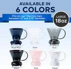 Clever Coffee Dripper and Filters, Large 18 oz (Clear)| Barista's Choice | Safe BPA Free Plastic | Includes 100 Filters
