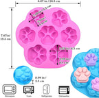 Puppy Dog Paw Bone Silicone Chocolate Moulds，Silicone Dog Treat Mold - 5 Pack