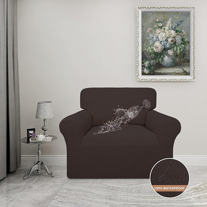 Easy-Going 100% Waterproof Chair Couch Cover, Stretch Jacquard Sofa Cover | - Image 2