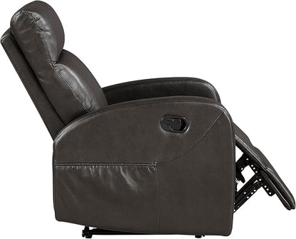 Lexicon Manual Recliner Chair, Faux Leather Reclining Chair, Wall Hugger - Image 14