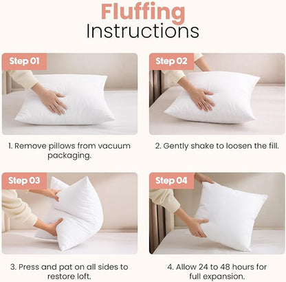 Utopia Bedding 28x28 Pillow Inserts, 2 Pack | Indoor cushion inserts - Image 3