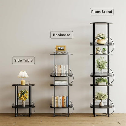 DGSANDGO Side Table with Charging Station, Side Tables Living Room, Nightstand - Image 5