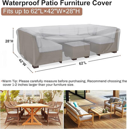Mrrihand Patio Furniture Set Cover Waterproof, Outdoor Sectional Sofa Set Cover - Image 2