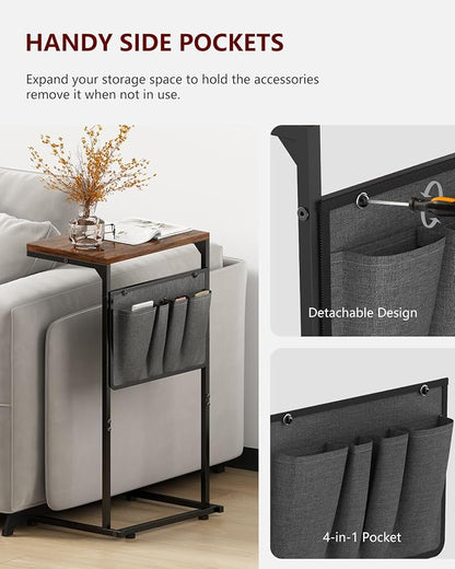 Vantic C Shaped End Table, Small Side Table - Image 7