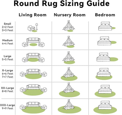 OLANLY Grass Green Round Rugs for Bedroom - Image 8
